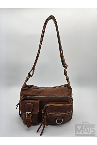 Matthew Cox Eskitme Yıkama Taba Çapraz Omuz Çantası 9080