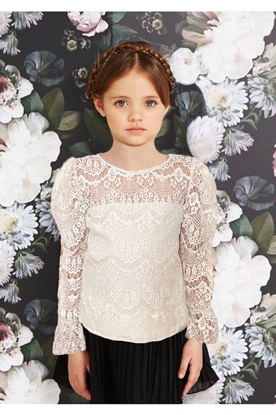 By Piera Cotton Lace Kids Blouse
