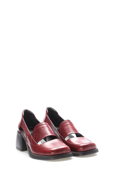 Ayakkabıhane Inside and Outside Genuine Leather Claret Red Stylish Women's Casual Shoes Ah 0821726175742231