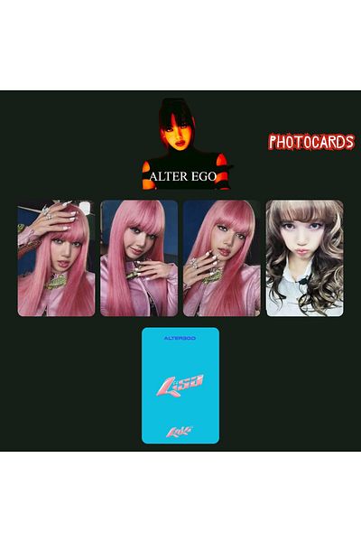 Kpop Dünyasi Blackpink Lisa "Alter Ego" Photocards Kiki Set