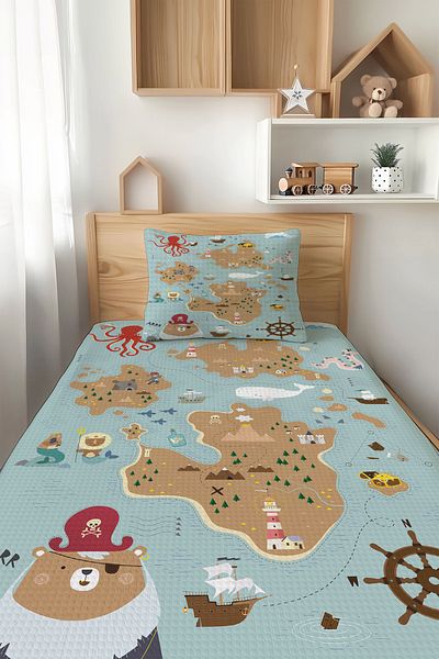 Şen Dekorasyon 4 Seasons Children's Pi̇ke Pirate Map