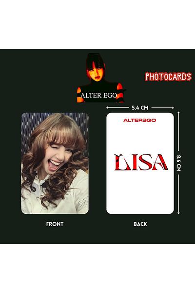Kpop Dünyasi Blackpink Lisa "Alter Ego" Photocards Set Pob 1