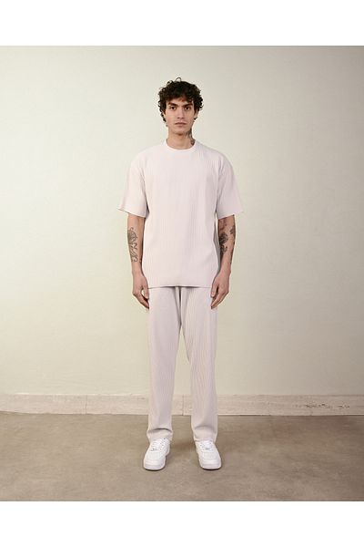 İLKCET MODA Ribbed Ottoman Men's Bottom Top Oversize Set