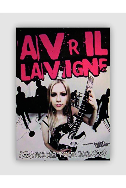 Sticksy Avril Lavigne Bonez Tour 2005 Punk Rock Metal Duvar Posteri - Kalın K...