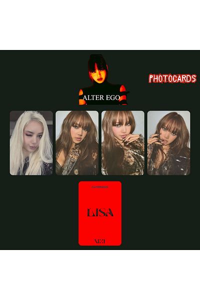 Kpop Dünyasi Blackpink Lisa'' Alter Ego'' Vixi Photocards Set