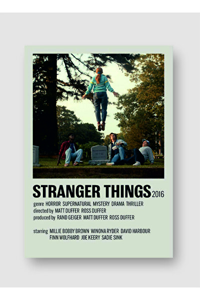 Sticksy Stranger Things Dizi Info Card Bilgi Kartı Duvar Posteri