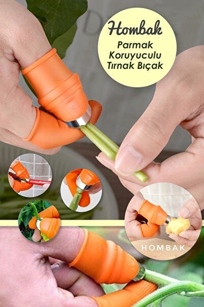 Hombak Pratik Baş Parmak Koruyucu Eldiven Sarımsak Soğan Bezelye Soyucu Sebze...