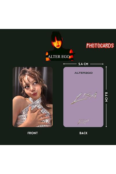 Kpop Dünyasi Blackpink Lisa'' Alter Ego'' Roxi Photocards Set