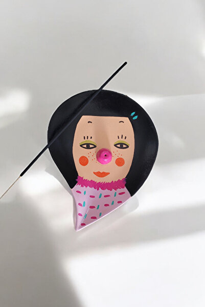 ARİENEL Seramik Tütsülük | Ofelya | El Yapımı | Siyah | Unique | Artistic