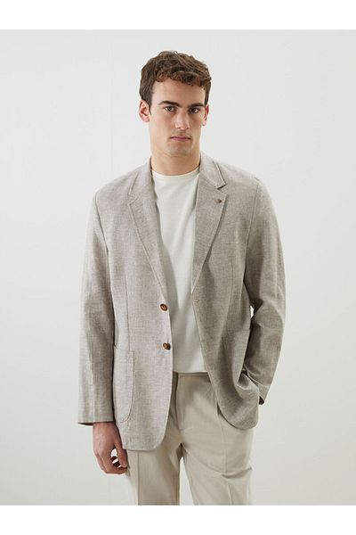 LC Waikiki Standard Fit Linen Look Men's Blazer Jacket