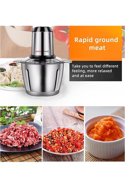 Super Wave Electric Meat and Vegetable Chopper 3L 500W with 2 Speed | Food Processors for Meat and Vegetables