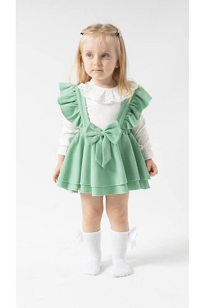 İnci Incibaby Bow 100% Cotton Premium Dress & Lace Snap Body Suit