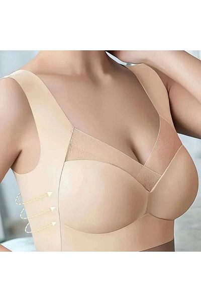 SONES KOZMETİK Seamless Wide Straps, Casual Soft Underwear Everyday Plus Size Sports Bra
