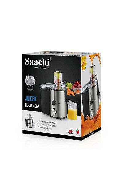 SAACHİ Saachi Juicer NL-JU-4067 500W- Black Silver