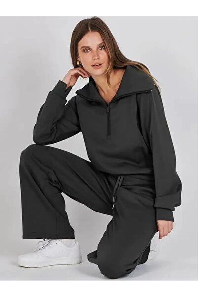 CAONNES Γυναικεία μαύρα φαρδιά αθλητικά ρούχα υψηλής ποιότητας, ελαστικά και ...