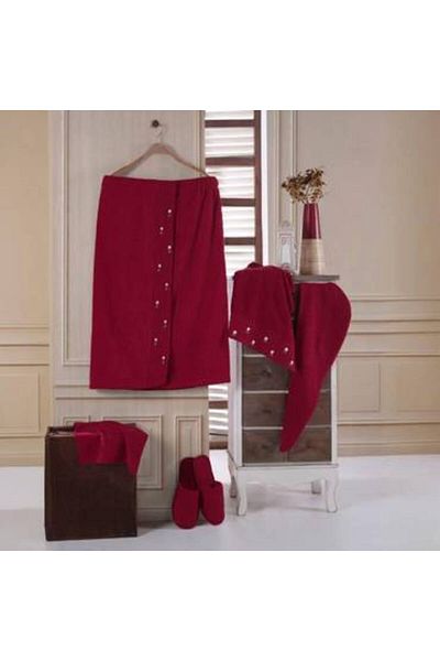 Feather Feather robe skirt set
