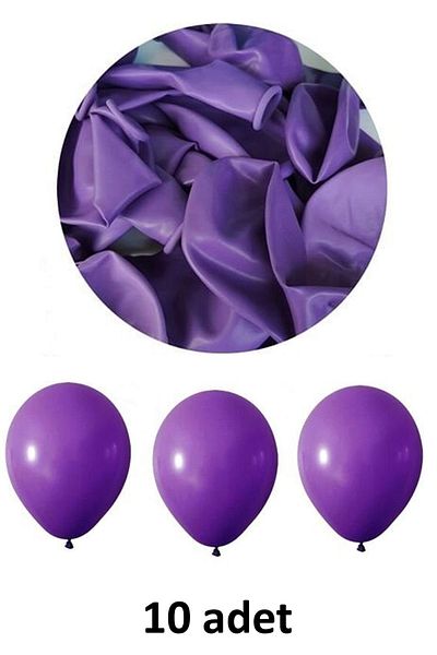 Atölye Mi Purple Balloon 10 Pack - 12" and 30 cm Latex Color