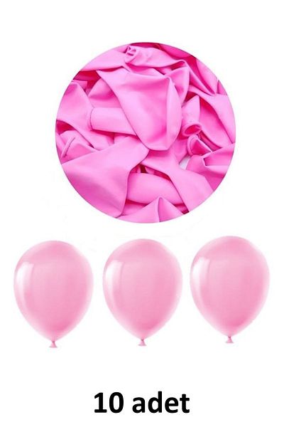 Atölye Mi Pink Latex Balloon 12" - 30 cm, Pack of 10