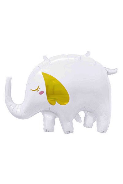 Atölye Mi بالون من رقائق الفيل الأبيض مقاس 60 × 84 سم - مع تفاصيل ذهبية