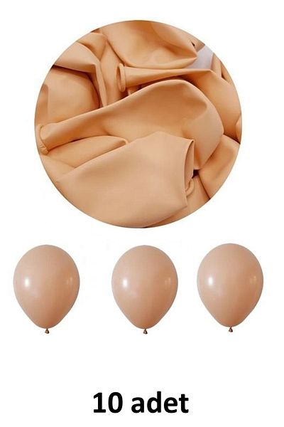 Atölye Mi Nude Colored Latex Balloon - 12" and 30 cm, Pack of 10
