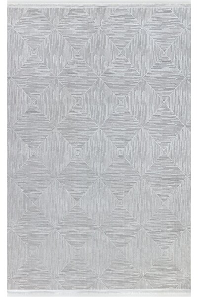Apex Halı Lima 6242 Gri Yumuşak Dokulu Spor Tarz Lazer Kesim Makine Dokuması ...