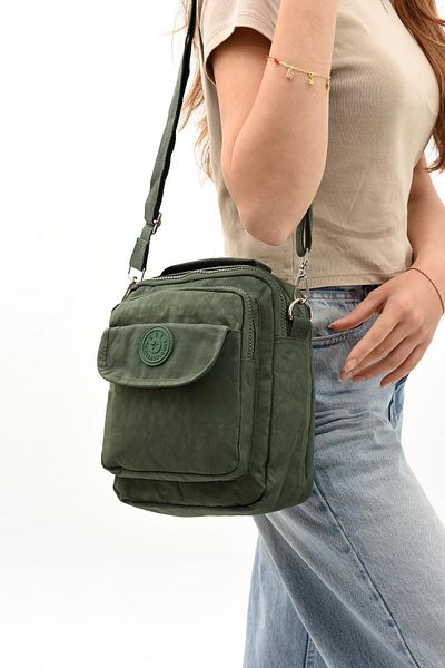 571 Collections Çanta Green Unisex Crossbody Handbag - Document, Phone Holder, Casual (Model: 5)