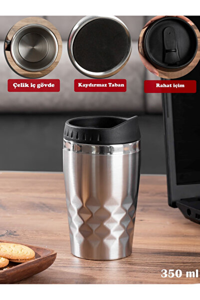 MappleHome 350ml Stainless Steel Thermos - Hand Cup, Insulated, Leak Proof