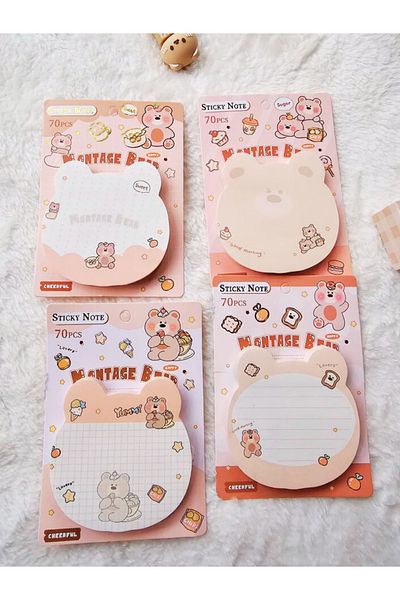 ÖZ OFİS Montage Bear 70 Sheets Adhesive Note Paper 1 Piece