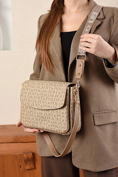 JP POLO Women's Original Just Polo Printed Oversized Stylish Hand and Shoulder Bag Shoulder Bag Size: 29 X 25 cm