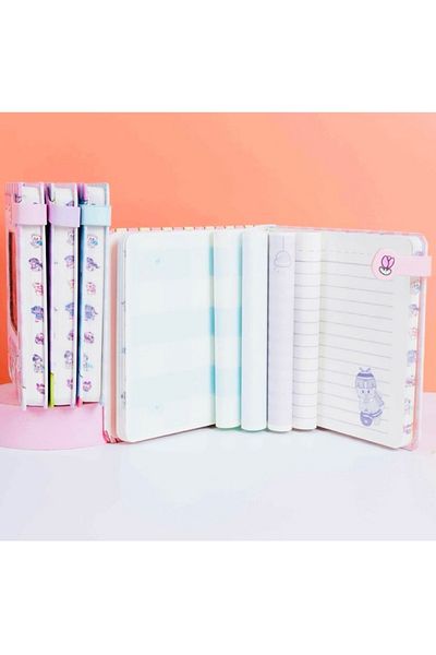 ÖZ OFİS Puff's Life Kawaii Hologram Hard Cover Ruled Notebook