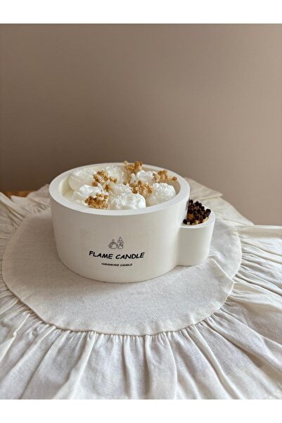 DECORATIVE MATCH MODEL CONCRETE CANDLE , NATURAL SOY CANDLE , AMBER SCENTED