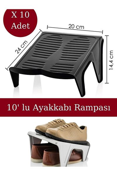 Mapple Home 10-частичен двоен органайзер за обувки, органайзер за обувки с рампа, органайзер за гардероб