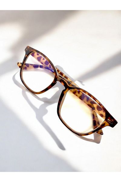 MİSE Leopard Frame Transparent Glass Blue Light New Season Trend Glasses