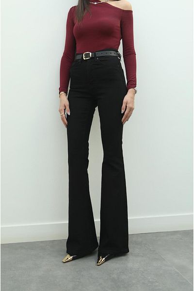 Havoş Black Spanish Leg Jeans