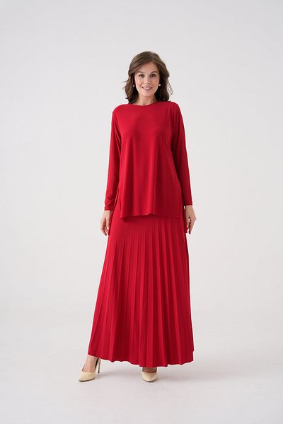 NİSUM MODA Etegi̇ Plisseed Simple Tunic Suit