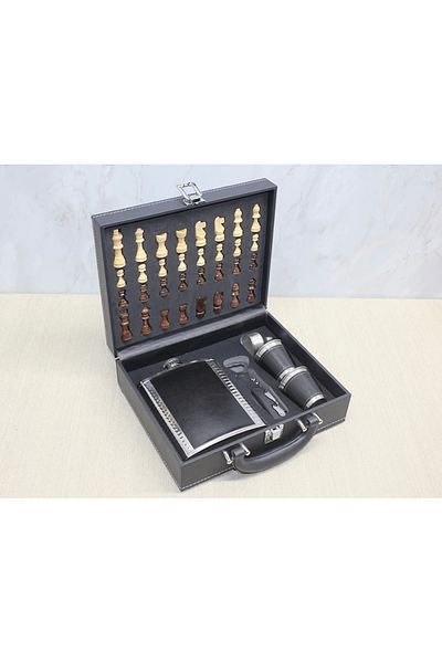 doremodam Corkscrew Chess Flask Set Alk3914 - Lisinya