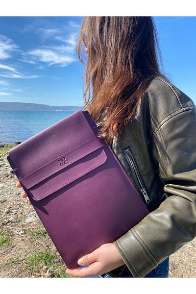 YOUC Design متوافق مع MacBook Pro وAir وغيرها - غطاء كمبيوتر محمول من الجلد الصناعي النباتي مقاس 13 بوصة و14 بوصة و15 بوصة