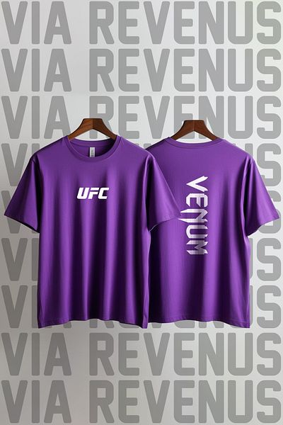 Vordevia UFC - Ultimate Fighting Championship με στάμπα με φαρδύ μπλουζάκι Unisex Crew Neck