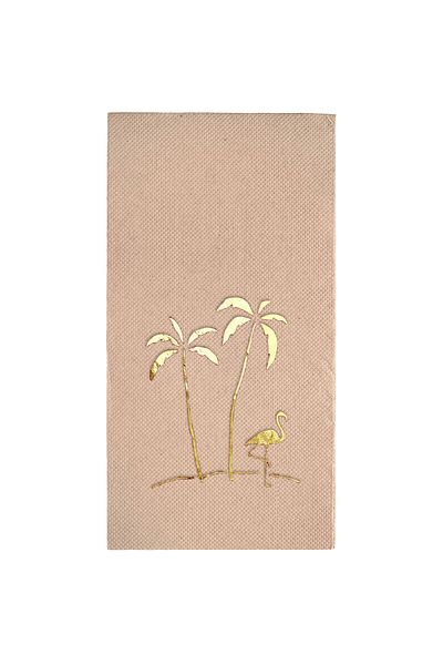 Story 40X40 cm Gold Foil Palms Pattern 16 Kraft Paper Napkins