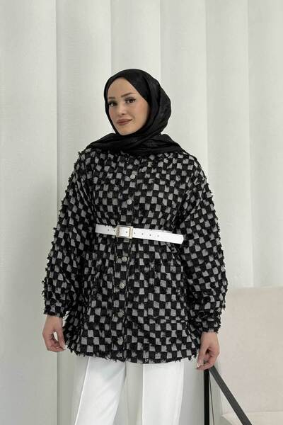 Melike Tatar SİYAH Kot Ceket 32-3417