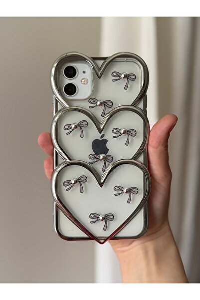 FİŞNEİLETİŞİM İPHONE 11 UYUMLU KURDELELİ KALP KILIF