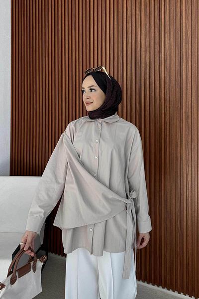 Melike Tatar Stone Tie Shirt 3-2245