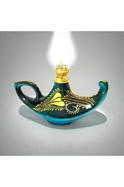 Otogar Çini Large Size Gas Lamp Tile with Tulip Motif