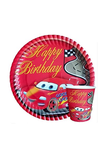 Patladı Gitti Σετ 8 τεμαχίων με γραπτά σχέδια για πιάτα και ποτήρια αυτοκινήτων