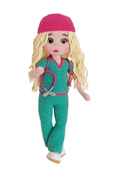 OYUNCAKPARK Hemşire Barby Bebek Amigurumi Organik Oyuncak
