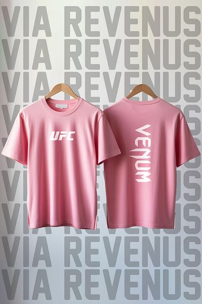 Vordevia Μπλουζάκι με στάμπα Ufc με φαρδιά εφαρμογή Unisex Crew Neck
