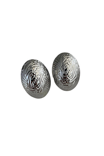 Vintage Küpe Silver Çelik Küpe