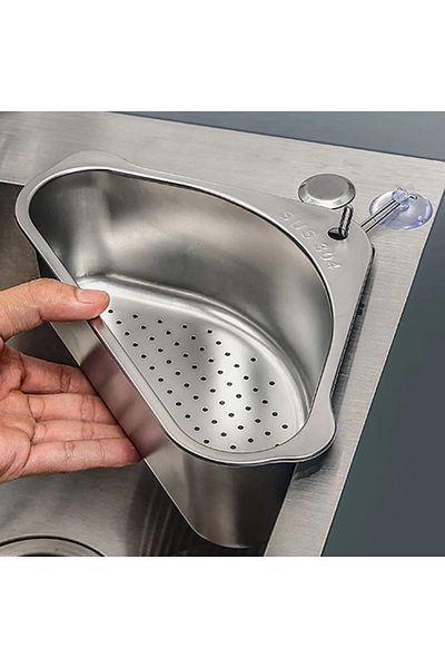 Transformacion Inox Sink Corner Strainer Organizer 304 Stainless Steel 721520