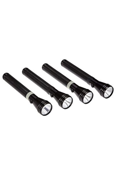 Sanford مصباح بحث LED قابل لإعادة الشحن من سولجر، 4 قطع، SF6206SLC - أسود