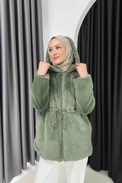 Melike Tatar Παλτό από ψεύτικη γούνα MINT 32-2230